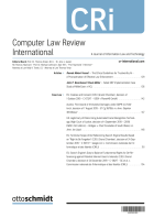 Abbildung: Computer Law Review International (CRi) 