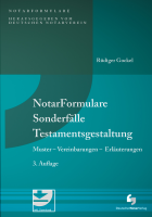 Abbildung: NotarFormulare Sonderfälle Testamentsgestaltung